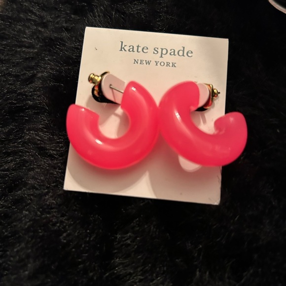 kate spade Jewelry - Kate Spade Pink Pool Side Kelly Hoops